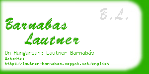 barnabas lautner business card